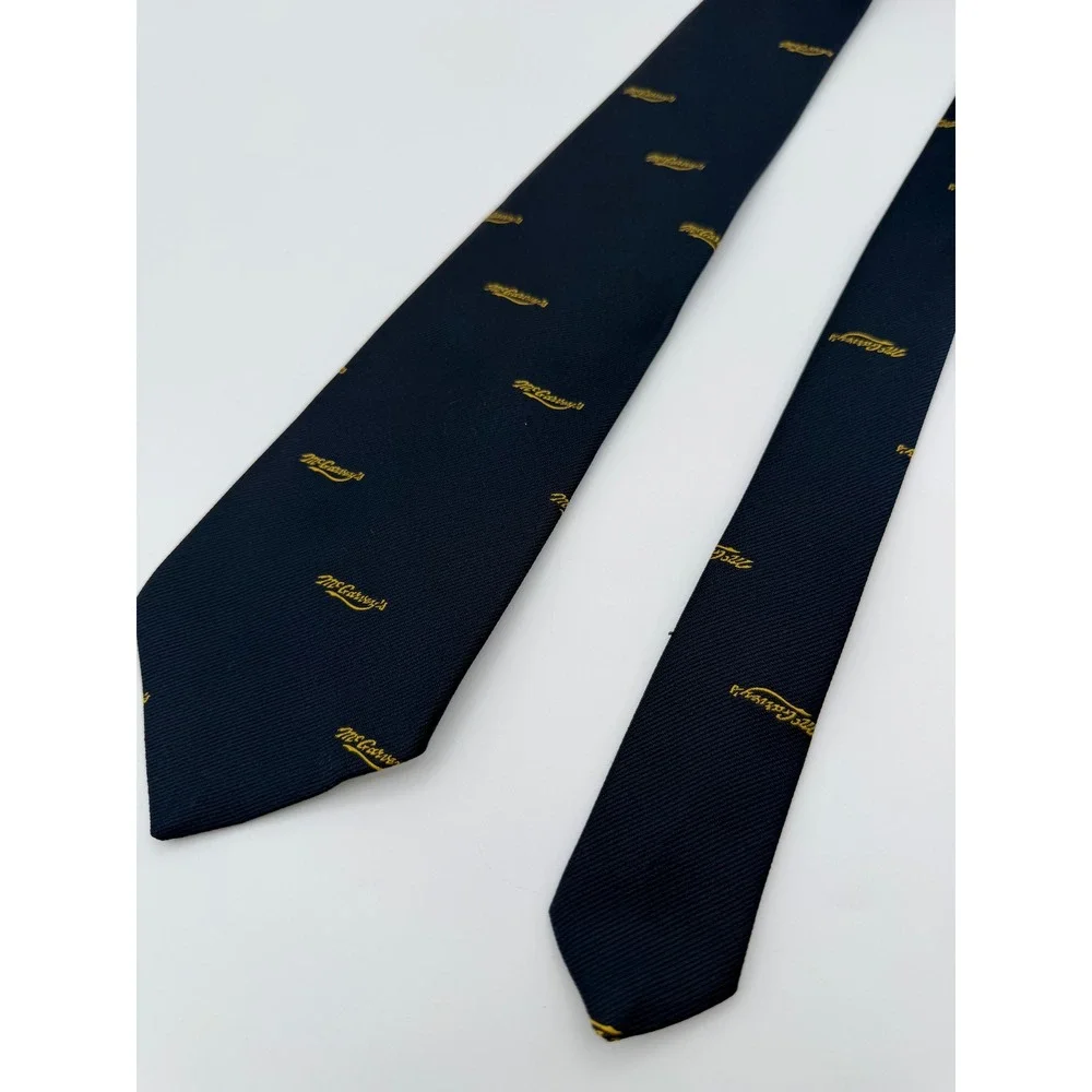 Prince Consort McGarvey's Annapolis MD Navy Blue Golden Clasp Vintage Tie